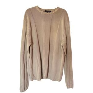 Banana Republic Cotton Crewneck Sweater Cream SZ XL